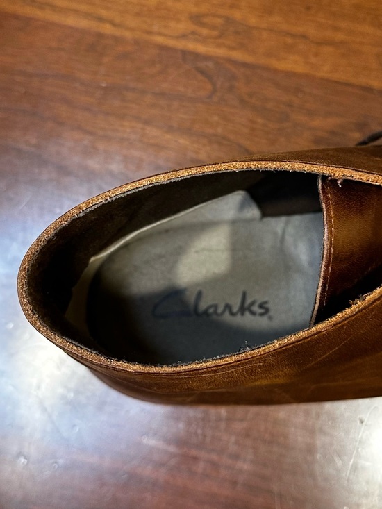 Clarks Bushacre 2 Leather Chukka Dessert Boots Beeswax Brown 13M main image 12